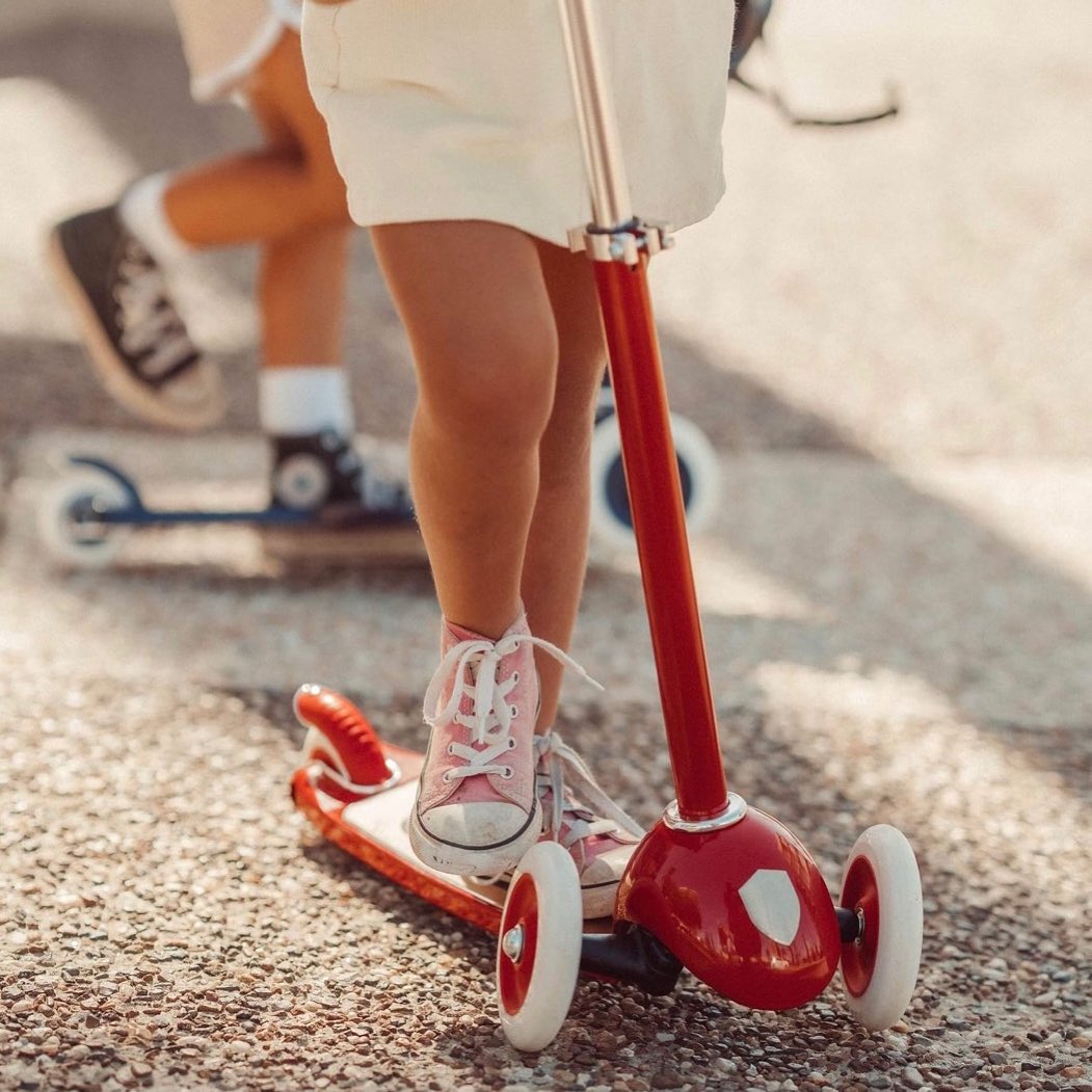 vintage kids red scooter from banwood