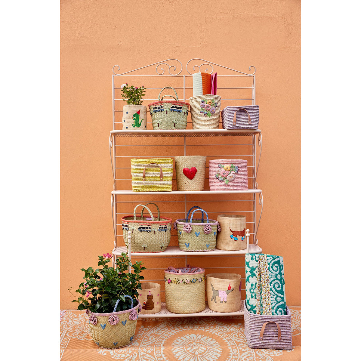 Rice Raffia Small Raffia Basket