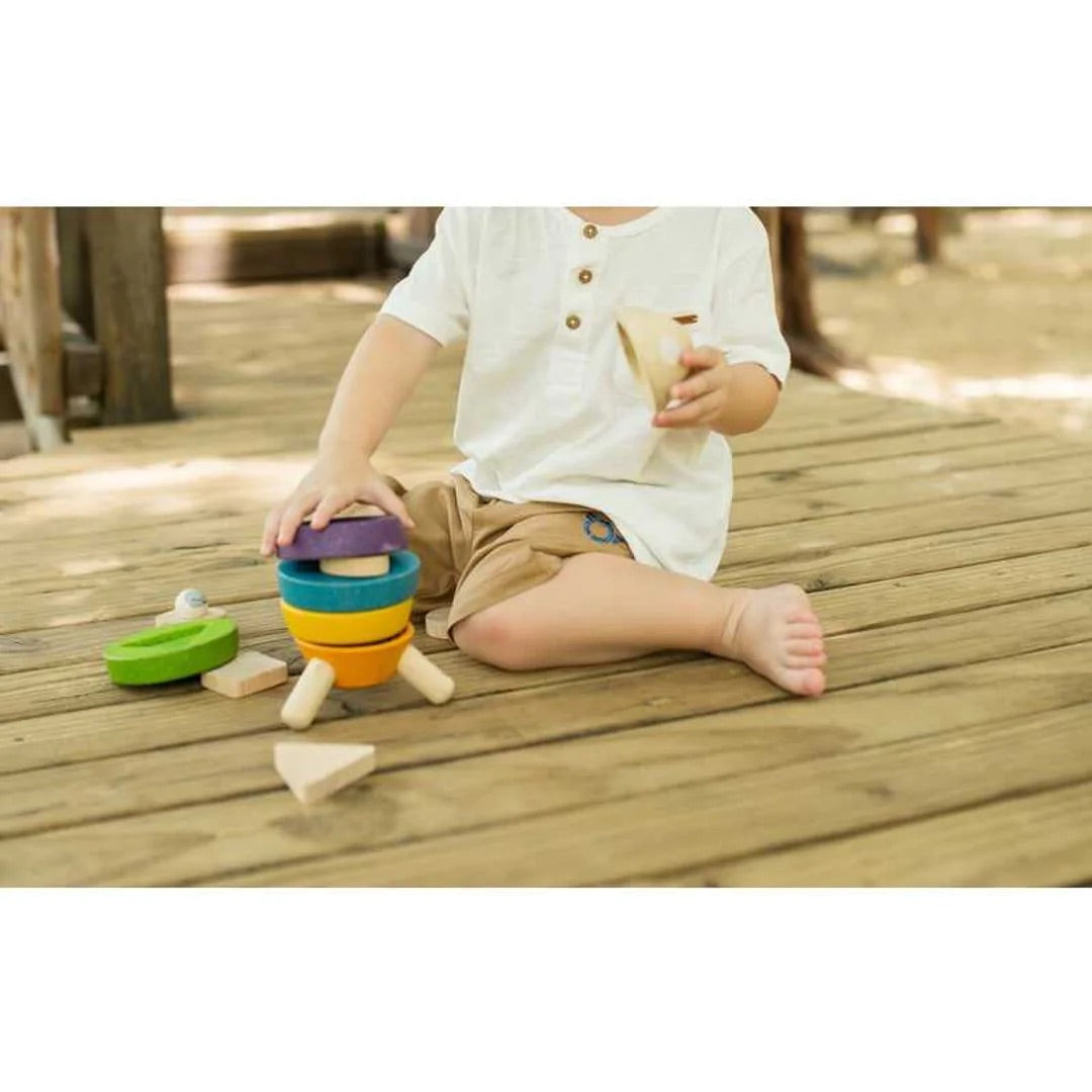 Plan Toys wooden Stacking Rocket