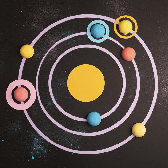 Space children's friendly vegan bath bomb set from Nailmatic Kids