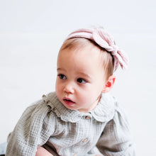 Load image into Gallery viewer, Mimi &amp; Lula Bow Baby Bando in pink for babies and toddlers