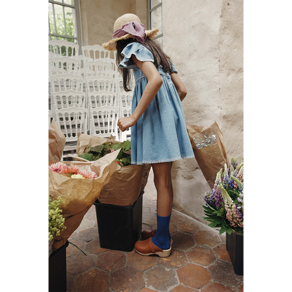 Emile Et Ida Denim Embroidered Dress for toddlers, children/kids and tweens
