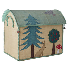 Load image into Gallery viewer, Rice Raffia Toy Storage Basket: Happy Forest - Medium