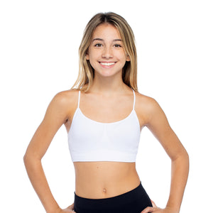 Malibu Sugar Racerback Cami Bra in white