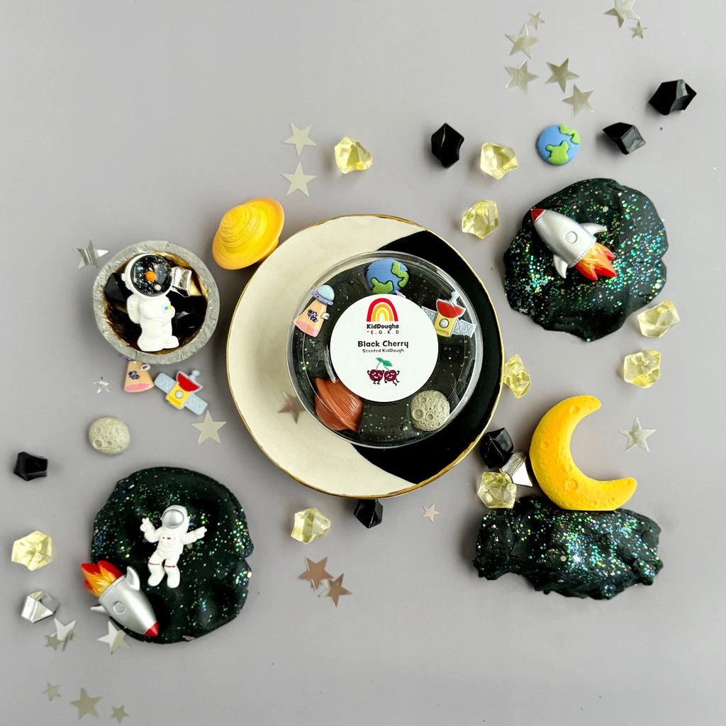 Space (Black Cherry) Kiddough Play Kit from Earth Grown KidDoughs