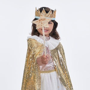 Meri Meri Gold Sparkle Cape Costume