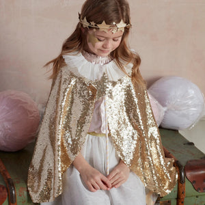 Meri Meri Gold Sparkle Cape Costume
