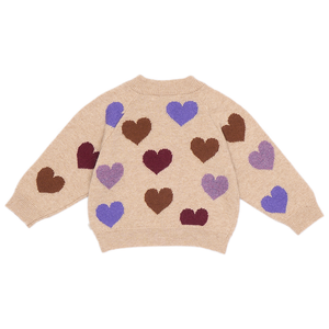 The New Society Hearts Baby Cardigan for babies and toddlers