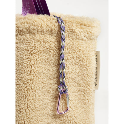 Bellerose Hecole Rectangular Tote Bag with extra pocket inside and a cord with carabiner hook for keys