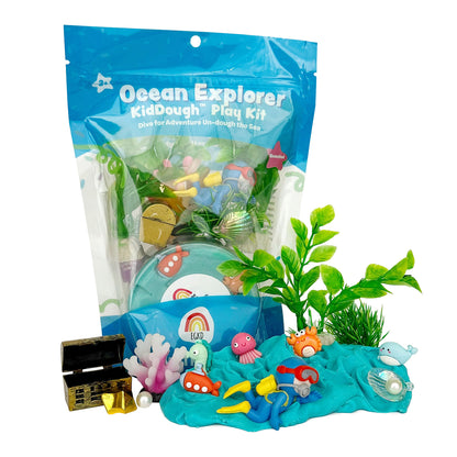 Ocean Explorer (Blue Hawaiian) Kiddough Play Kit from EGKD (Earth Grown KidDoughs)