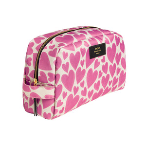 Wouf Pink Love Large Toiletry Bag / Makeup bag