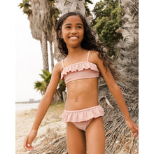Load image into Gallery viewer, Rylee + Cru Parker Bikini with matching ruffled top and bottoms for kids/children