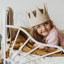 Load image into Gallery viewer, knitted sparkle crown from avery row for toddlers, kids/children