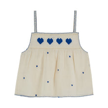 Load image into Gallery viewer, Emile Et Ida Chantilly Cross Stitches Strapped Top for toddlers, kids/children and tweens