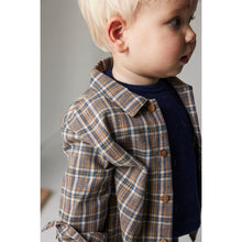 Load image into Gallery viewer, baby plaid shirt with collar and buttons at front from Cozmo for babies and toddlers