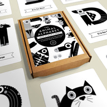 Load image into Gallery viewer, The Jam Tart Black &amp; White Alphabet Flash Cards