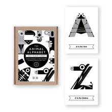 Load image into Gallery viewer, The Jam Tart Black &amp; White Alphabet Flash Cards