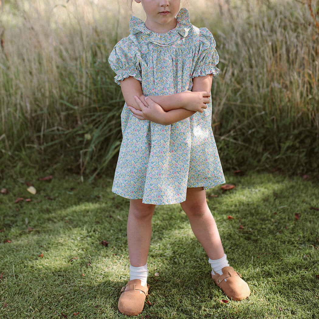 Double Dutch Dress - Astrid Niva Liberty Print Cotton for babies, toddlers and kids/children
