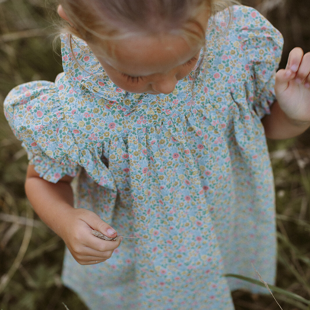 Double Dutch Dress - Astrid Niva Liberty Print Cotton for babies, toddlers and kids/children