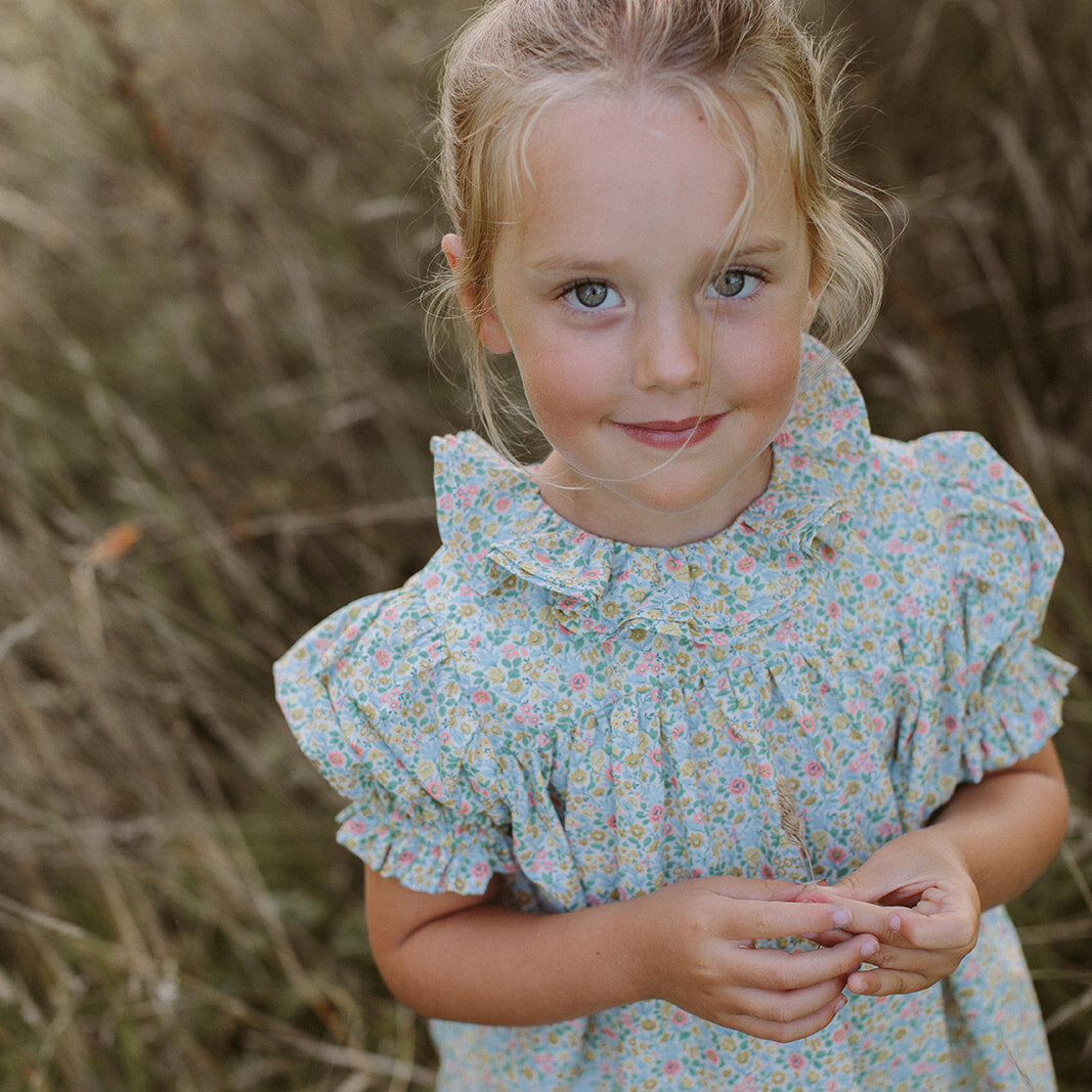Double Dutch Dress - Astrid Niva Liberty Print Cotton for babies, toddlers and kids/children