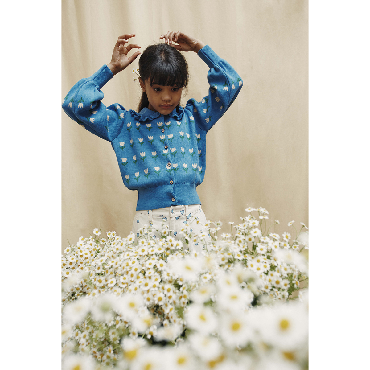 Emile Et Ida Floral Cardigan for toddlers and kids/children