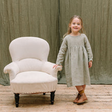 Load image into Gallery viewer, Nellie Quats Hopscotch Dress Pistachio Mini Check for toddlers and kids/children