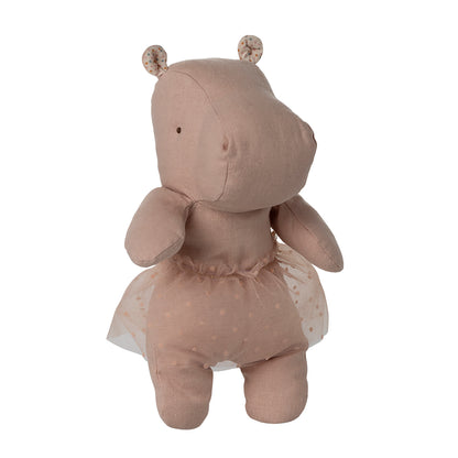 Maileg Safari friends, Hippo w. skirt, Small - Soft rose