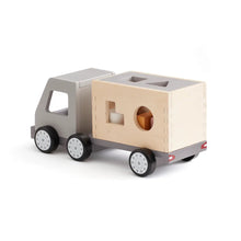 Load image into Gallery viewer, Kid&#39;s Concept Aiden Sorter Truck with sorting cube and different shaped blocks