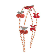 Load image into Gallery viewer, Rockahula Kids Stripy Cherry Double Headband