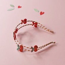 Load image into Gallery viewer, Rockahula Kids Stripy Cherry Double Headband for kids/children