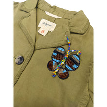 Load image into Gallery viewer, Bellerose Anky Blazer in hunter green with a butterfly detail made with beads