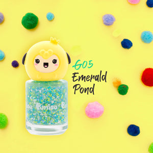 Puttisu Peel-Off Glitter Nail Polish G05 Emerald Pond