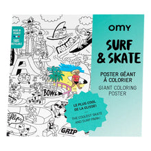 Load image into Gallery viewer, OMY Colouring Poster - Surf Skate