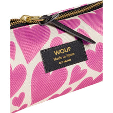 Load image into Gallery viewer, Pencil Case in pink with love hearts print from wouf