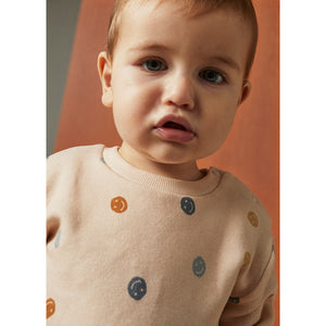 The New Society Christy Baby Sweater with smiley faces