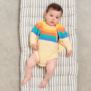 The Bonnie Mob Barnacle Stripe Cardigan for babies and toddlers