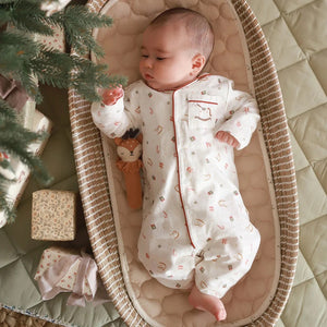 cotton flannel Avery Row Nutcracker Baby Sleepsuit for newborns, babies and toddlers