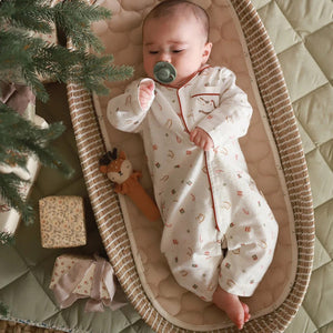 cotton flannel Avery Row Nutcracker Baby Sleepsuit for newborns, babies and toddlers