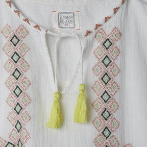 Bonheur du Jour Caraibes Dress with embroidery details