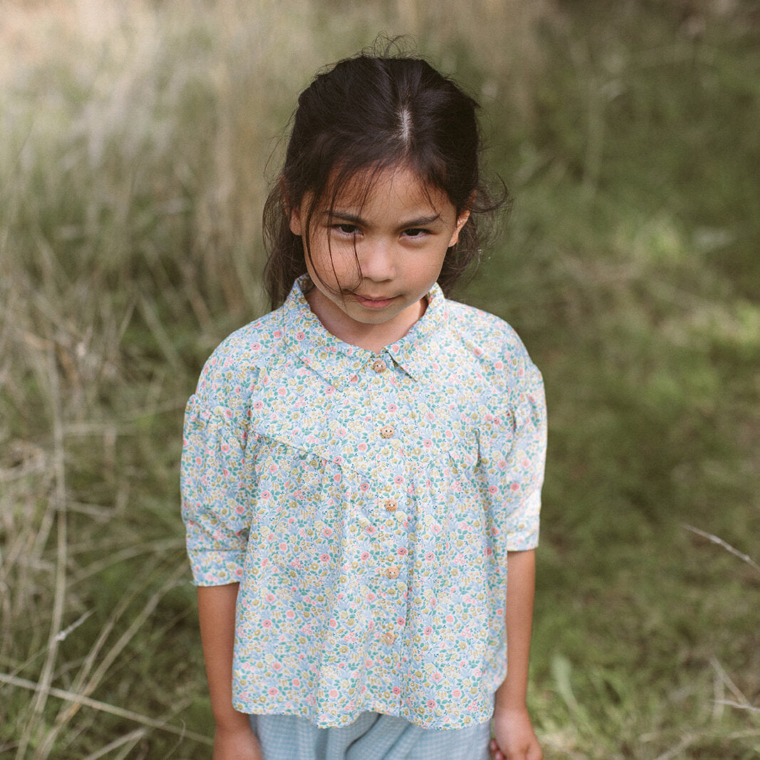 Duck, Duck, Goose Blouse - Astrid Niva Liberty Print Cotton from Nellie Quats for toddlers, kids/children