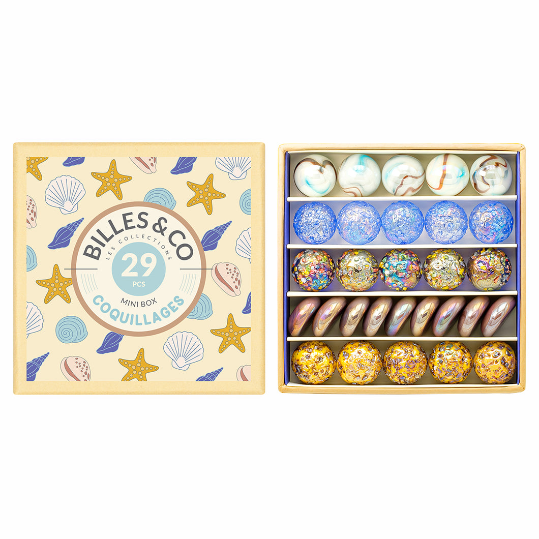 Billes & Co Mini Box Sea Shells Marbles for kids/children