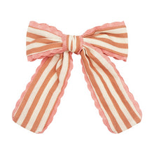 Load image into Gallery viewer, Rockahula Kids Stripy Scallop Long Bow Clip