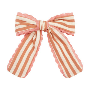 Rockahula Kids Stripy Scallop Long Bow Clip