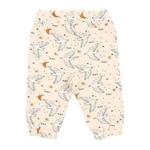 The New Society Woodswallow Fleece Baby Trousers with all-over print