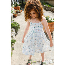 Load image into Gallery viewer, A Monday Tilda Dress with buttons all the way down centre front for kids/children and tweens