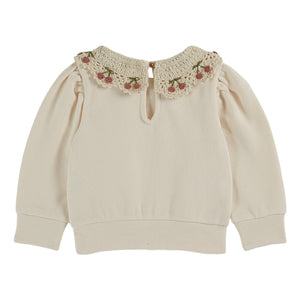 Emile Et Ida Embroidered Collar Sweatshirt