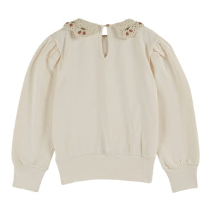 Emile Et Ida Embroidered Collar Sweatshirt