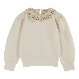 Emile Et Ida Embroidered Collar Sweatshirt