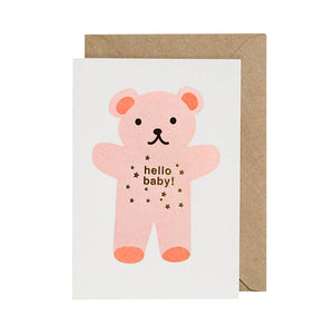 Petra Boase Card - Bear 'Hello Baby'