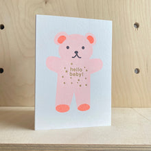 Load image into Gallery viewer, Petra Boase Card - Bear &#39;Hello Baby&#39;